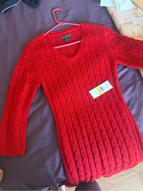 Jessica Howard Red Sweater Dress